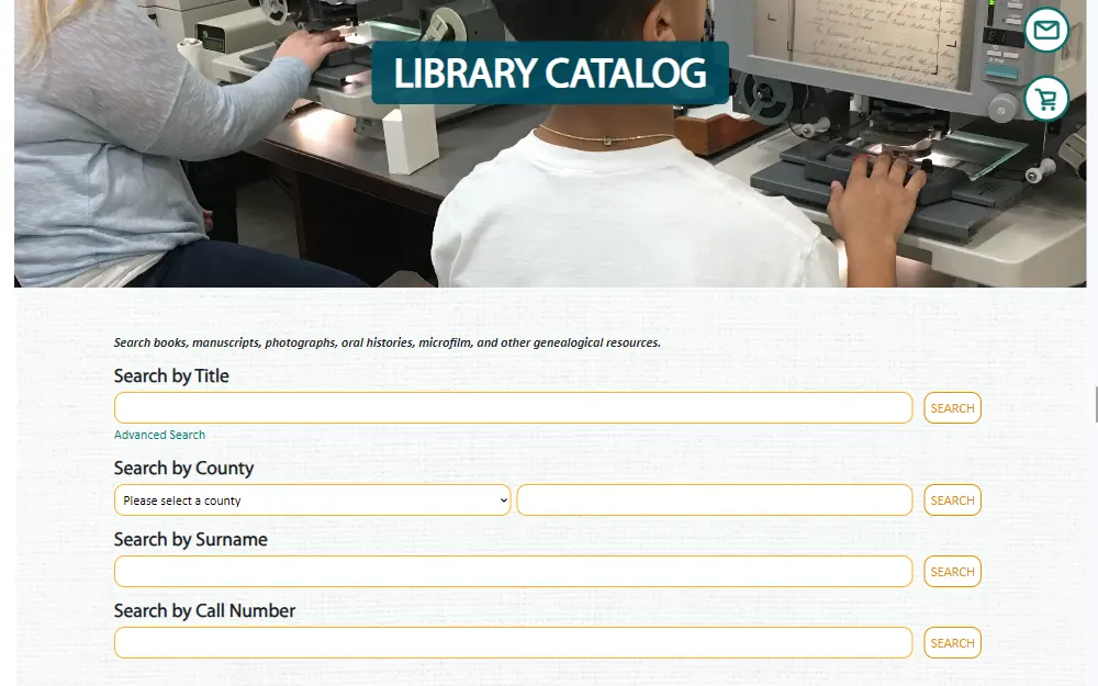 A screenshot of the search tool where the user can perform a general genealogy search by a person’s name and other options.